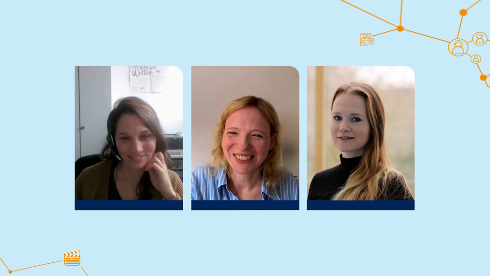 Der Screenshot zeigt (v.l.n.r.): Gesche Neusel, Gwendolyn Paul und Juliane Orth.