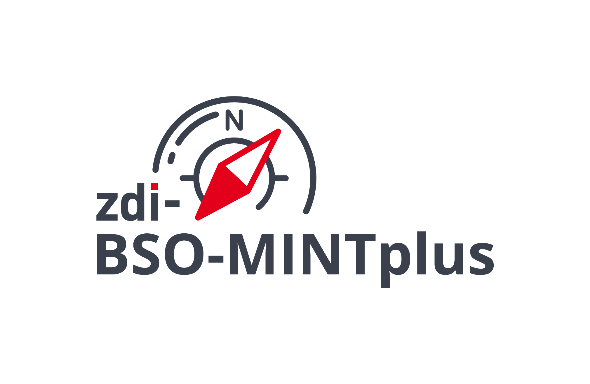 Logo von zdi-BSO-MINTplus mit stilisiertem Kompass